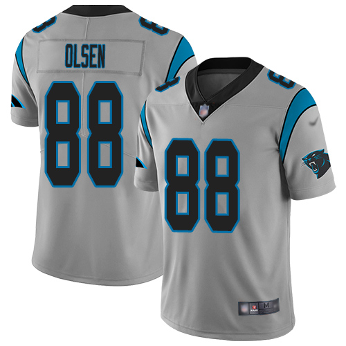 Carolina Panthers Limited Silver Youth Greg Olsen Jersey NFL Football 88 Inverted Legend